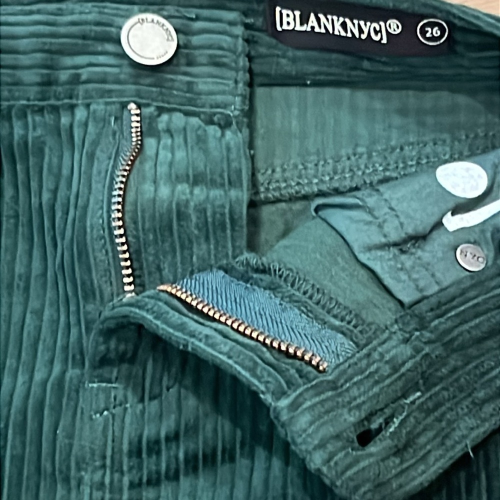 NWT Blank NYC Nordstrom Dark Emerald Green Corduroy Mini Skirt Waist 26 - Picture 8 of 11